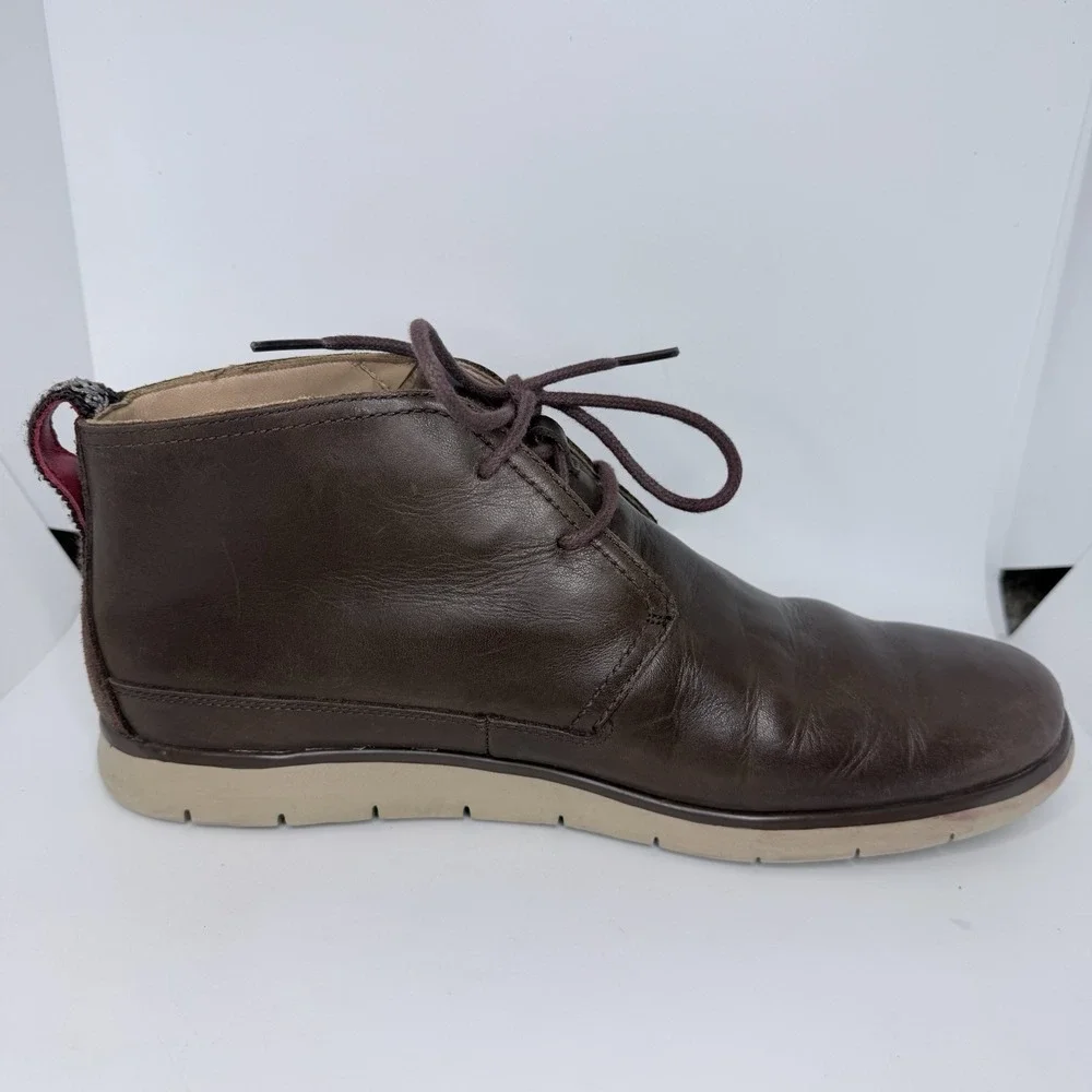 UGG Men's Freamon Waterproof Chukka Boots Brown Leather Lace Up Men's Size 11